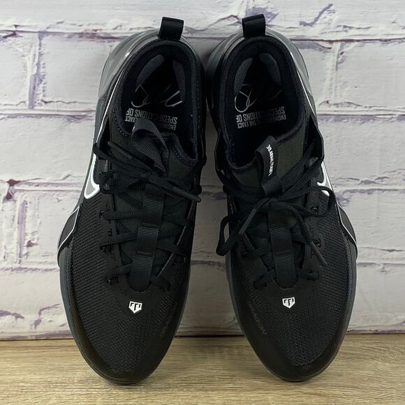 Nike Zoom Force Trout 9 Elite Men's 8 Black Metal Baseball Cleats FB2906-003 - Picture 6 of 9